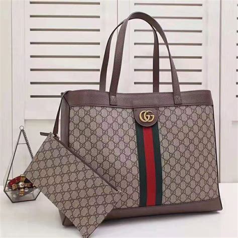 gucci women tote|Gucci canvas tote beige ebony.